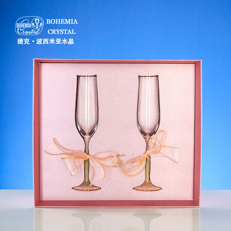 捷克进口水晶香槟杯七夕节礼物