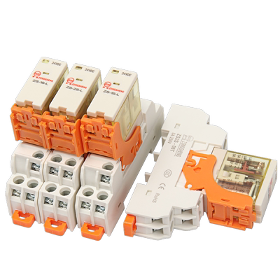 小型继电器模组中间继电器模块交直流12V24V220V2组带底座8脚14脚