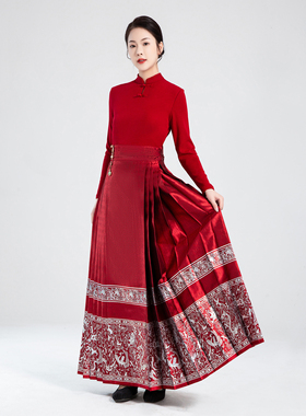 德道汉服-【吉光片羽】明制马面裙新中式国风汉服2023款日常百搭