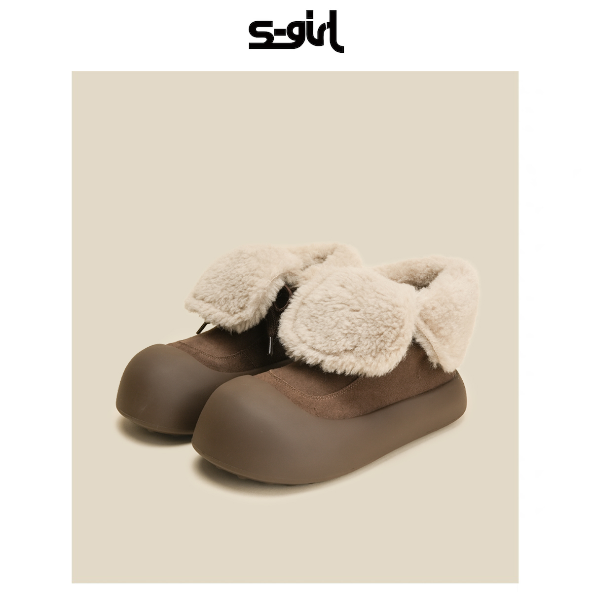 冬季高帮厚底加绒棉鞋女