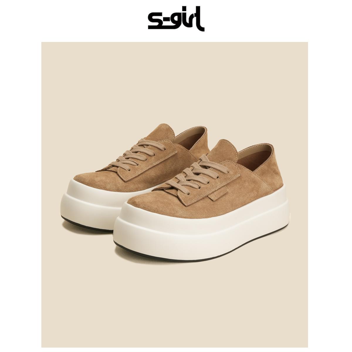 SGIRLTWTW厚底大头面包鞋