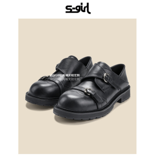 厚底英伦风布洛克德比乐福鞋 女2026新款 TWTW复古圆头小皮鞋 SGIRL