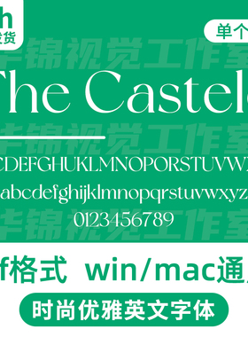 The Castelo Regular字体安装包 艺术时尚标题logo徽标英文字体