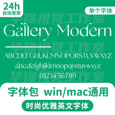 Gallery Modern Regular字体安装包 艺术时尚标题logo英文字体
