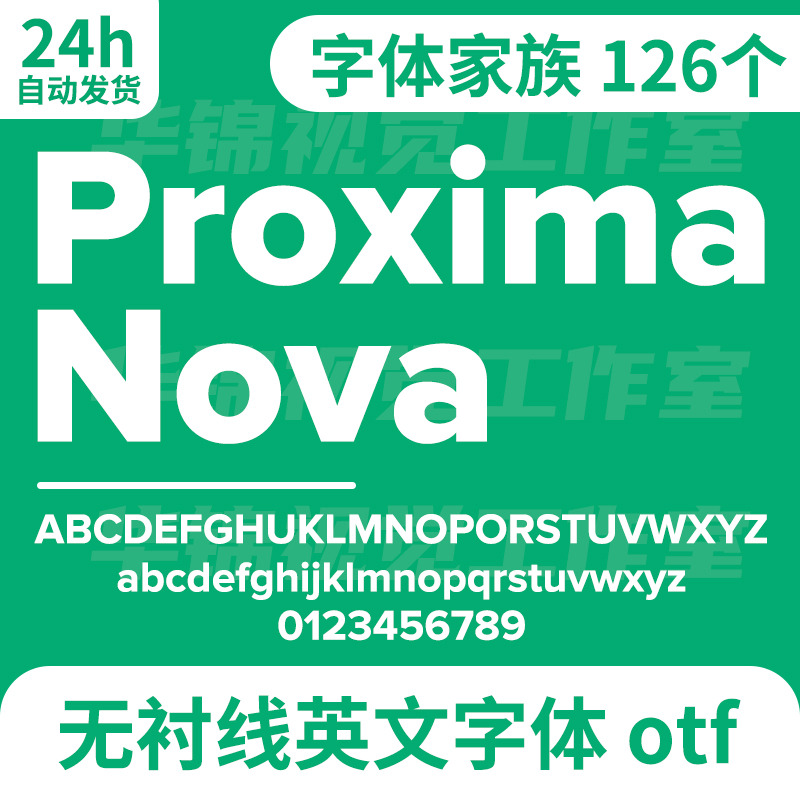 Proxima Nova字体家族 经典无衬线英文字体全套字重安装包 PS/AI