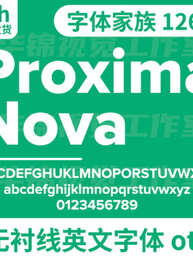 Proxima Nova字体家族 经典无衬线英文字体全套字重安装包 PS/AI