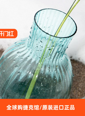 捷克BERHE进口水晶玻璃ins风彩色花瓶摆件高档插花家用送礼