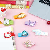 游器物三丽鸥磁吸封口夹零食品硅胶可爱卡通桌面收纳数据线笔夹