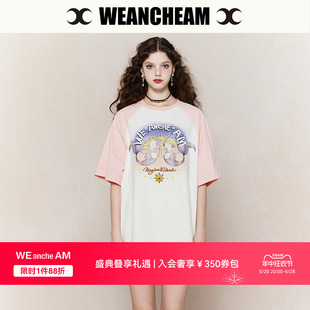 24SS春夏新品 人鱼传说插肩袖 未未姆 WEancheAM T恤女