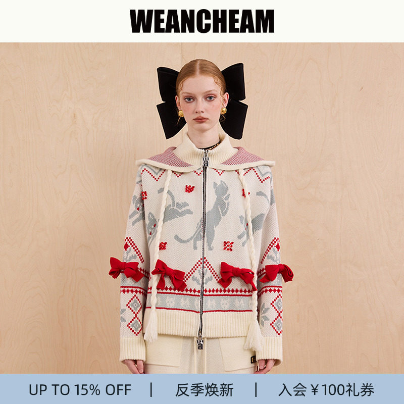【反季焕新】【博主同款】WEancheAM/未未姆  FW24费尔岛针织外套