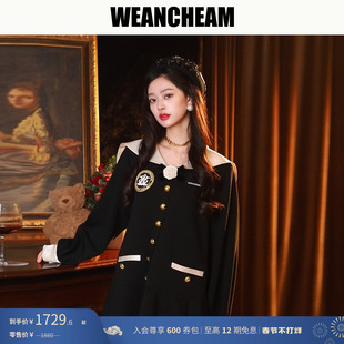 【春节不打烊】WEANCHEAM/未未姆  2026春季新款海军领钉花连衣裙