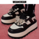 设计师品牌 明星同款 WEANCHEAM 未未姆 厚底皮质休闲鞋