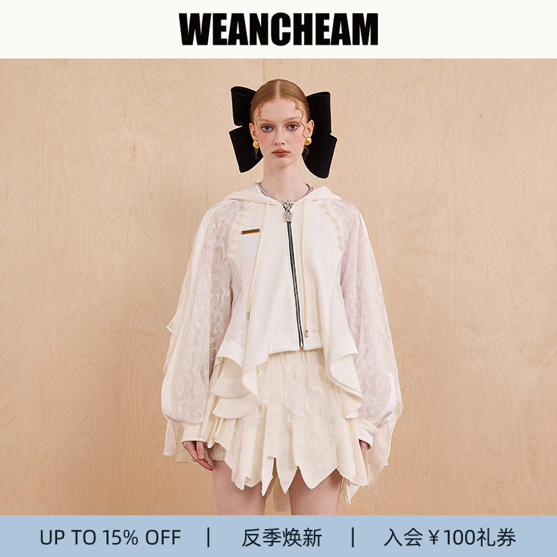 【反季焕新】WEancheAM/未未姆 FW24早秋新品解构斗篷式外套女