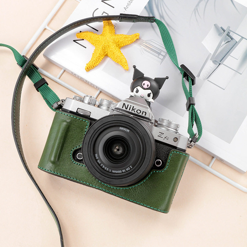 质宝适用于尼康ZFC相机包 ZFC真皮皮套底座保护套相机套牛皮