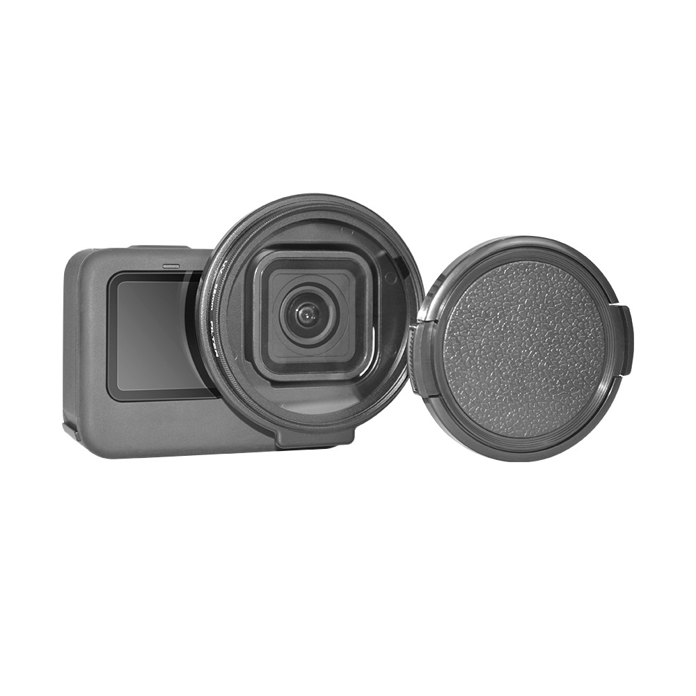 适用于GoPro 12/11/10/9裸机镜头52mm转接环带UV紫外滤镜+镜头盖