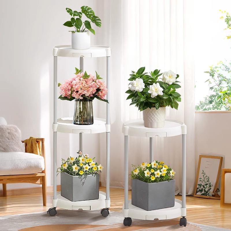 移动沥水花架带轮托盘阳台置物架万向轮客厅多肉蝴蝶兰新款多层架