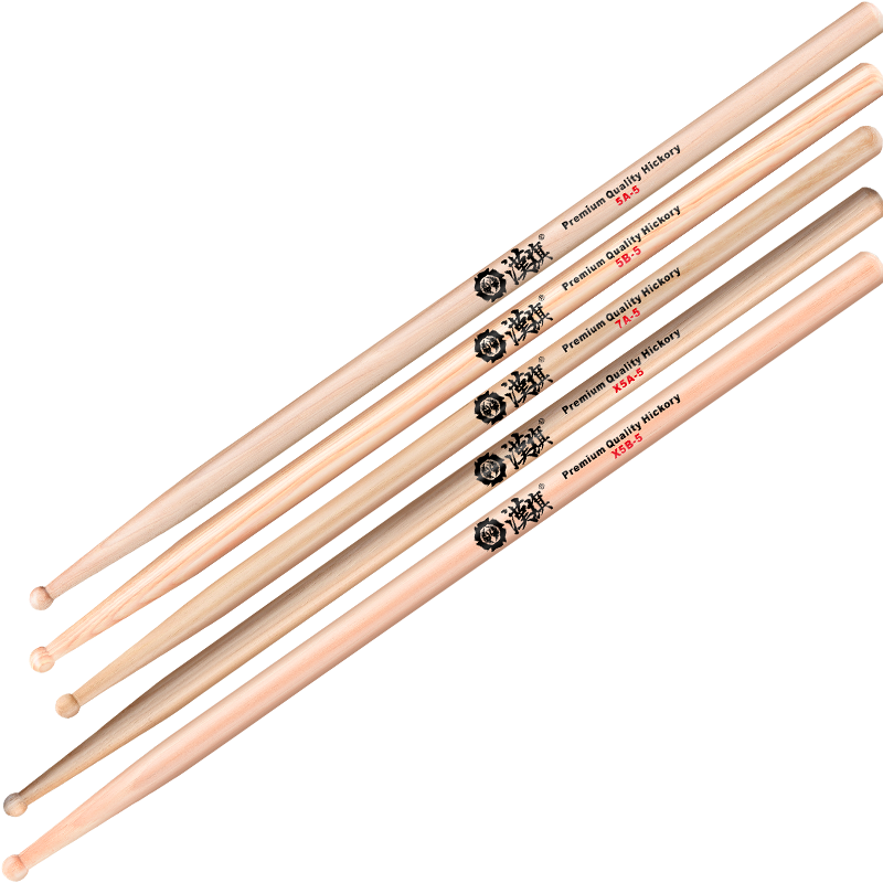 汉旗架子鼓小军鼓鼓槌小圆头鼓棒5A-5/7A-5/5B-5/X5A-5/X5B-5