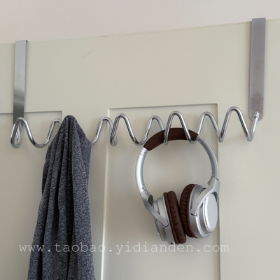 免打孔门后挂钩波浪创意2025年新款银色衣服挂衣钩挂衣架
