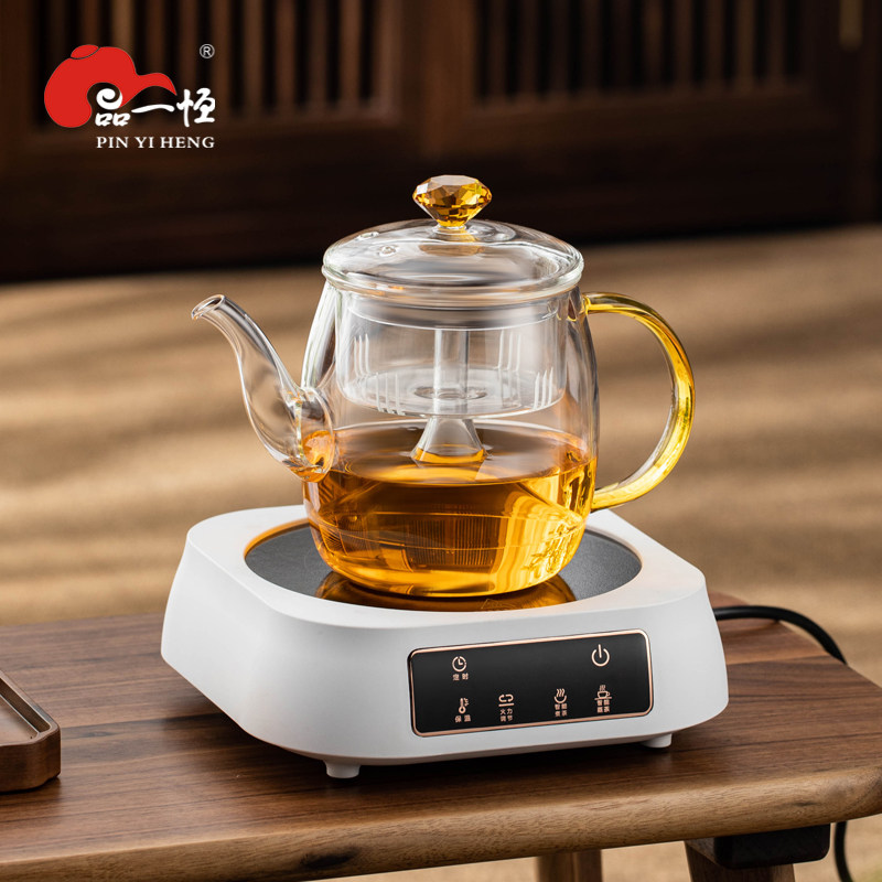 品一恒蒸茶壶煮茶壶玻璃烧水壶煮陈皮泡茶壶电陶炉套装耐高温加厚