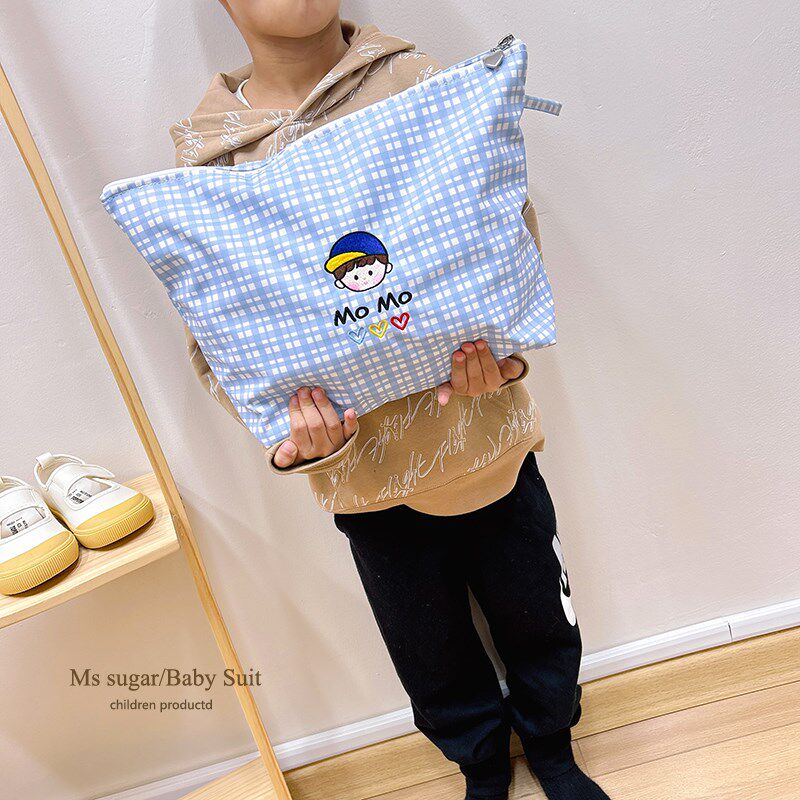 幼儿园姓名定制防水放泼袋子可订制logo物品收纳袋旅行拉链包礼物