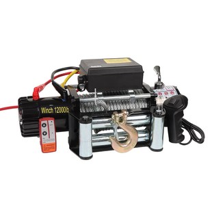 精选便携电动绞盘12V越野车牵引自救24V车载起吊机电动葫芦卷扬机