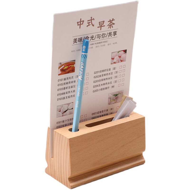 木质底座台卡酒水牌摆台桌牌餐厅点餐牌 价格标签台牌多功能桌卡