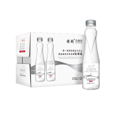 保利矿涌泉水含硒330ml银标弱碱饮用水小瓶天然山泉水陕西含硒泉