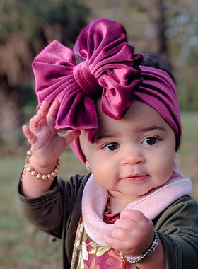 2020年新款蝴蝶结儿童发带 亚马逊热卖超大蝴蝶结婴儿发箍发饰