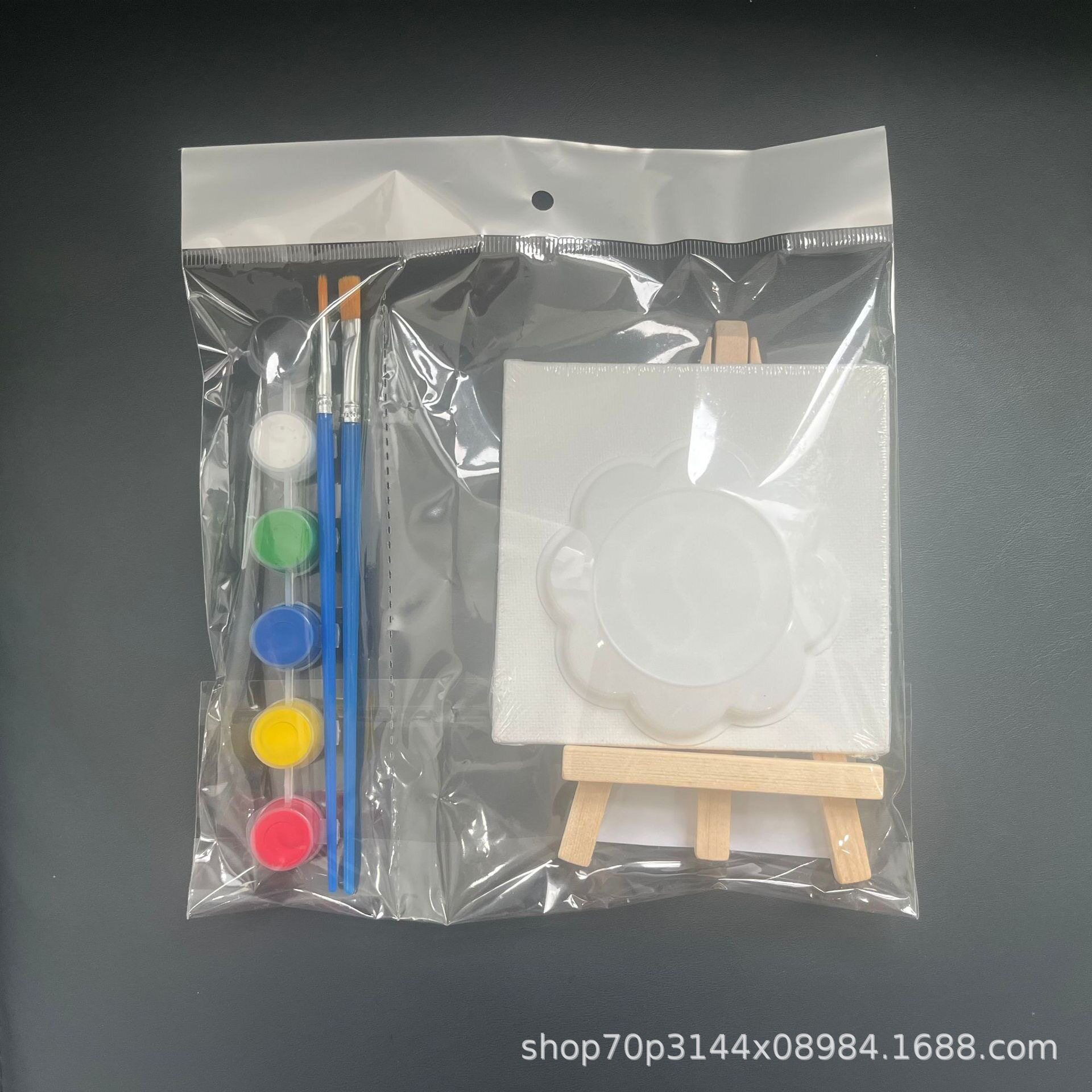 15*15油画布板 儿童彩绘套装 迷你DIY手绘 画架颜料画笔 厂家直销
