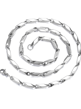 高级嘻哈钛钢瓜子链情侣锁骨链