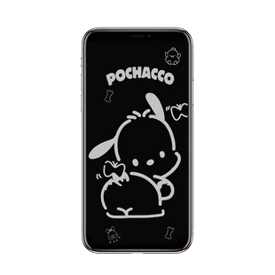 适用苹果16ProMax卡通息影膜iPhone15手机钢化膜13/12/11/XR全屏贴膜13ProMax防爆膜14pro潮影膜15plus新年款