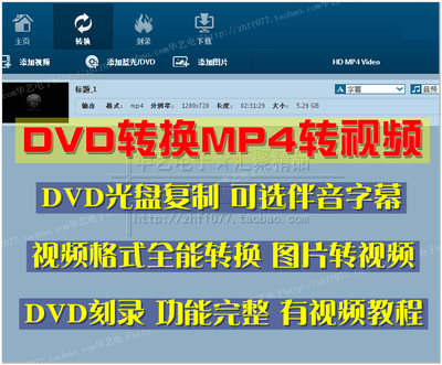 DVD蓝光BDMV转MP4高清4K光盘影碟片复制COPY视频转刻录个性设计服