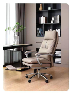 【国优优品】老板椅家用可躺带午休舒适办公椅可抽拉腿托陪护神器