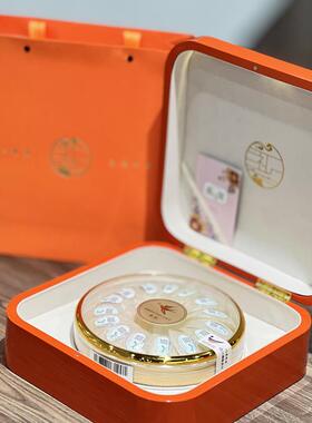 新款橙色燕窝包装盒高档烤漆橙色空盒子溯源燕窝100克250克礼品盒