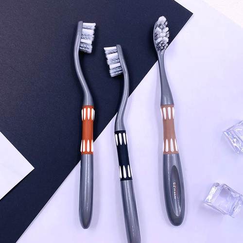 三笑牙刷软毛中硬毛男女士专用偏硬家用螺旋毛细毛高端牙刷清洁