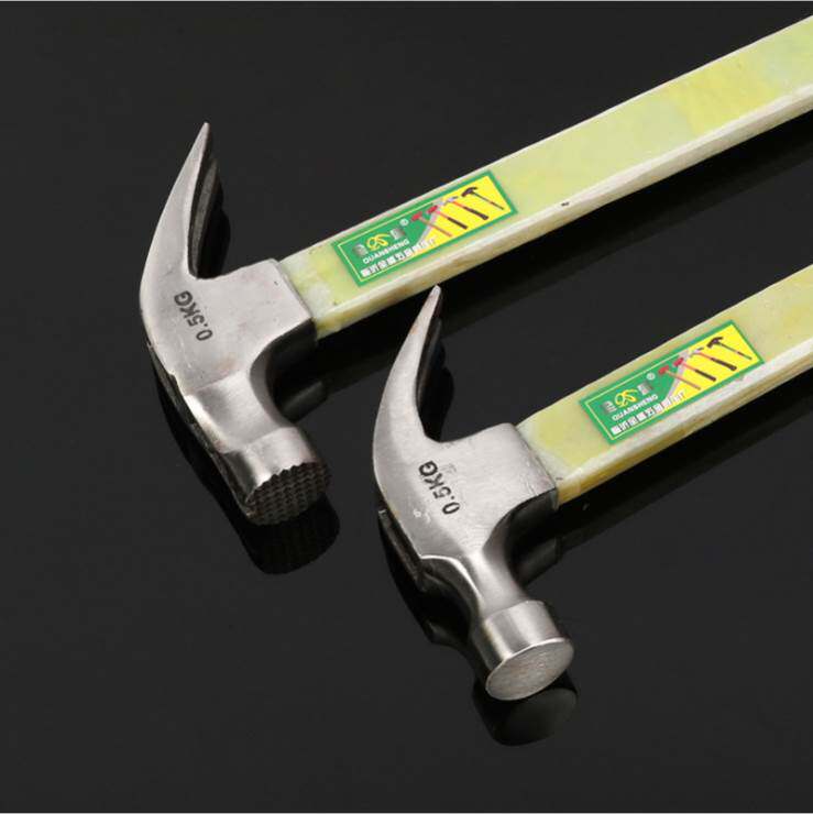 木工锤子 方头羊角锤防滑吸钉特钢纯钢圆头铁锤榔头工地木工专用