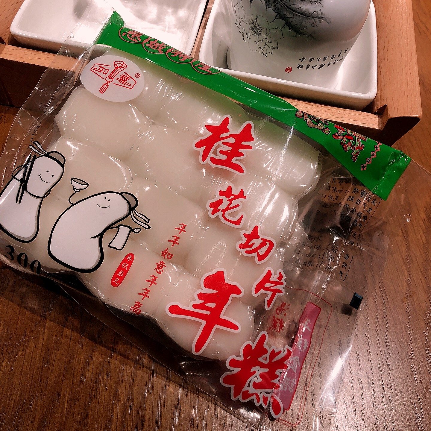浙江特产慈城水磨年糕新米制桂花切片年糕条无添加商用真空300g
