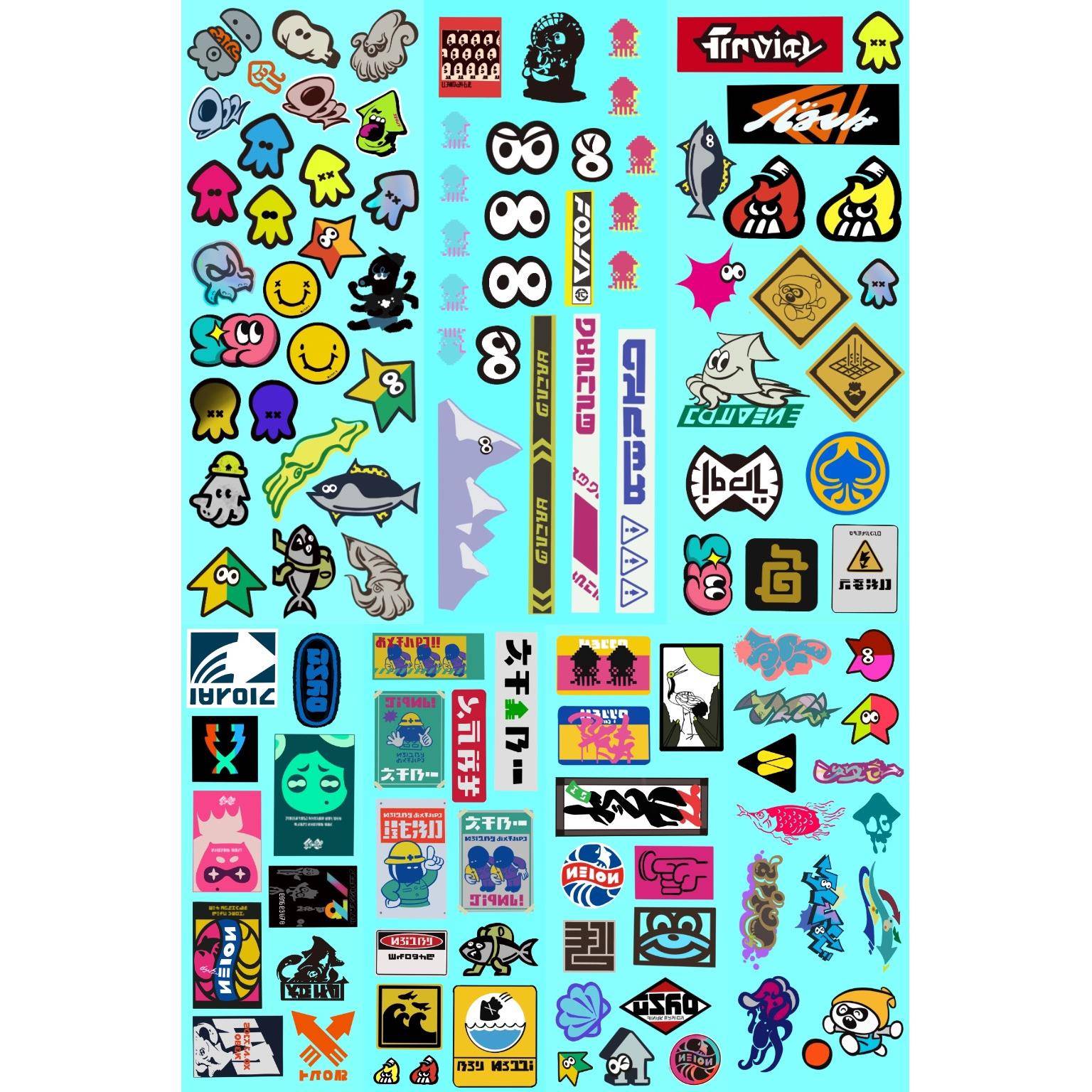 splatoon3储物柜贴纸大全喷射战士喷喷3斯普拉遁周边