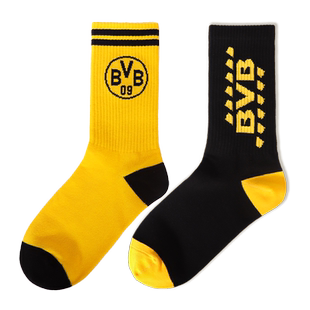 多特蒙德足球俱乐部 | 足球迷黑黄袜子套装中筒棉袜柔软舒适