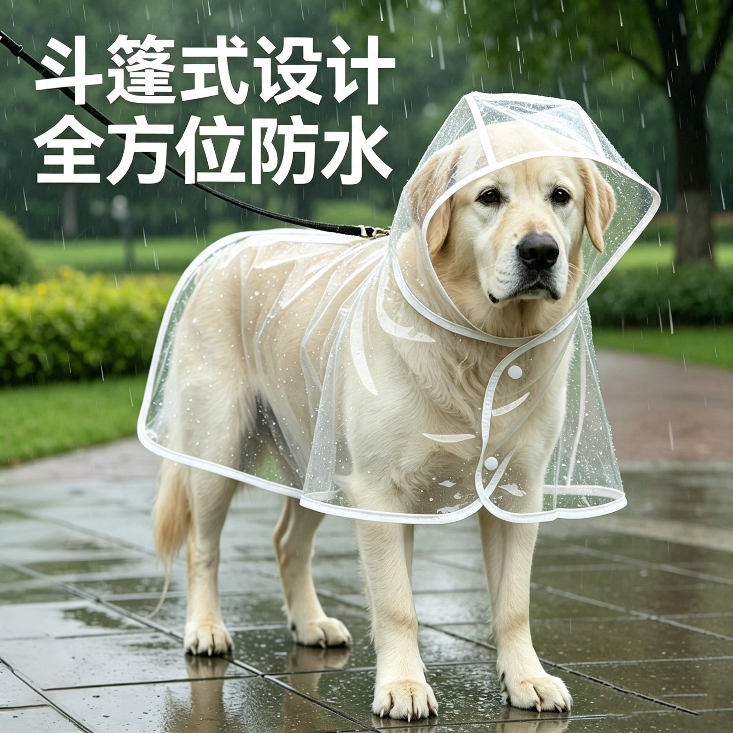 宠物狗狗大狗中大型犬金毛萨摩耶阿拉斯加全包雨衣连帽包尾巴雨具