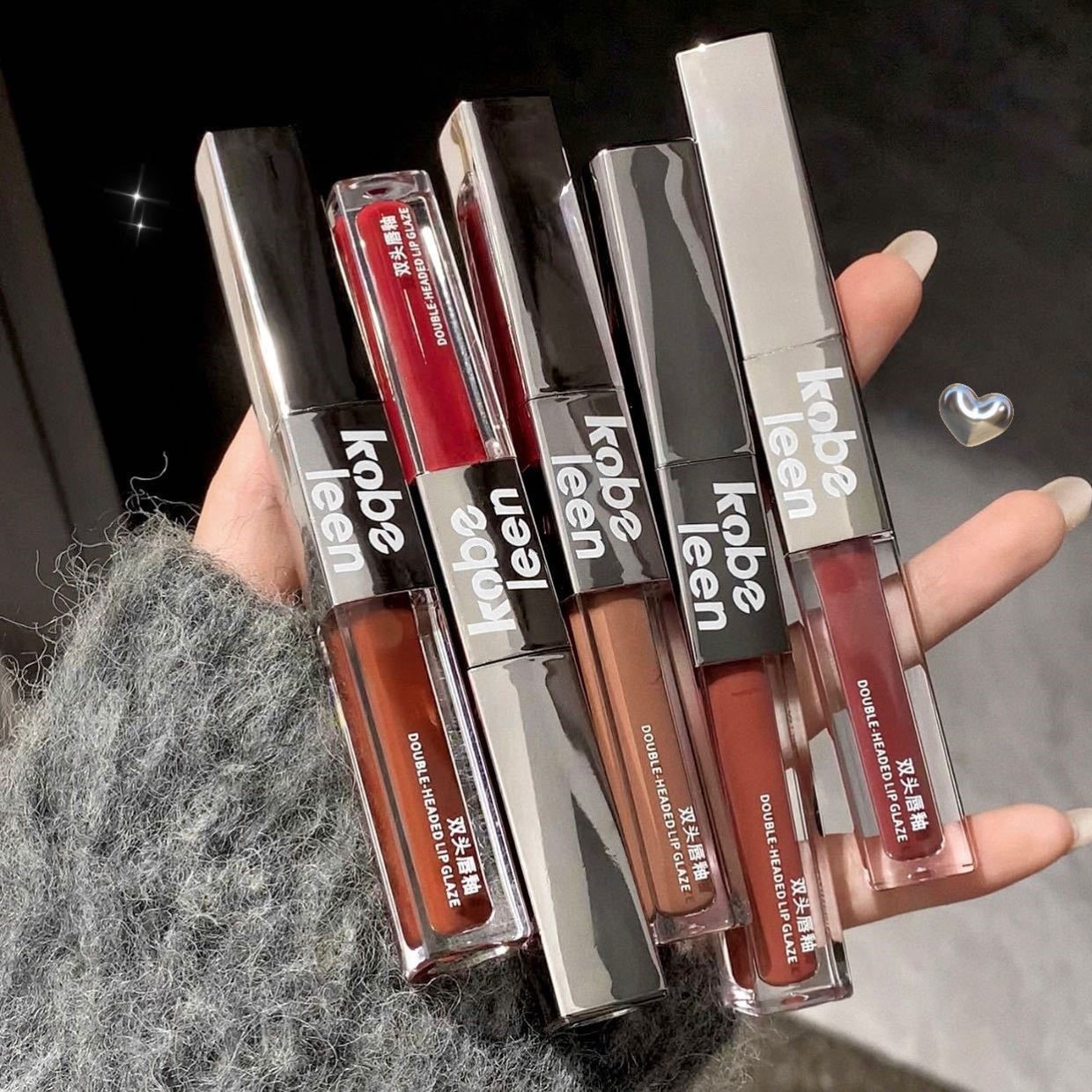 kobeleen双头唇釉水光丝绒雾面显白口红滋润少女唇泥化妆品