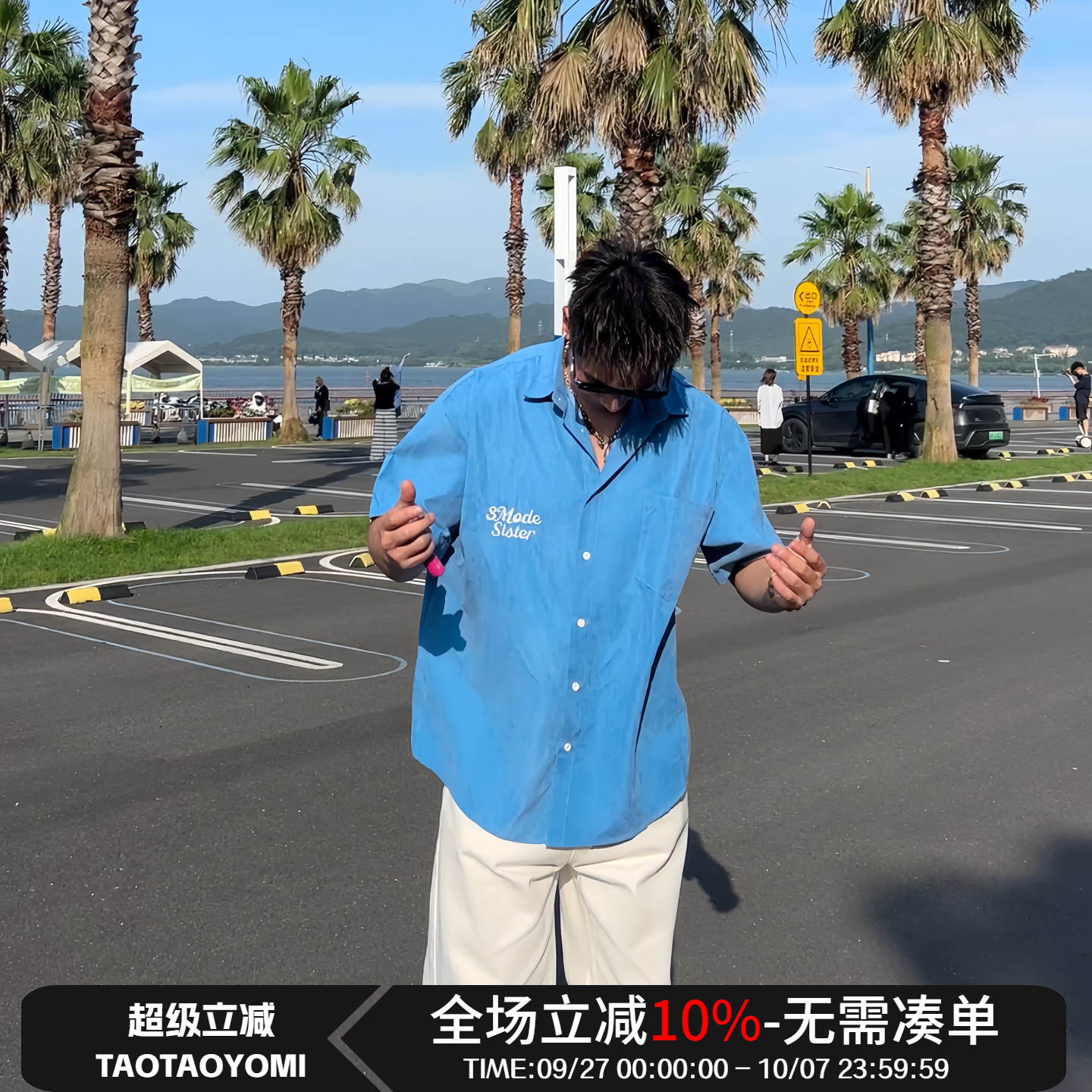 TTYM设计感小众别针花朵领带衬衫