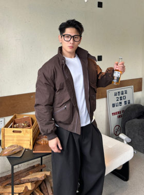 TTYM*纯色简约立领羽绒服夹克冬季男士2025新款轻薄外套上衣加厚