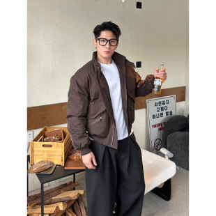 TTYM*纯色简约立领羽绒服夹克冬季男士2025新款轻薄外套上衣加厚