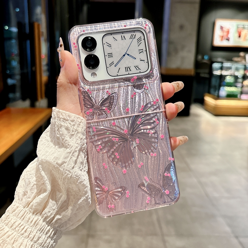 适用华为novaflip手机壳nova小折叠屏flip蝴蝶navoflip保护套navaflip镭射novafilp炫彩filp外壳psd-al00女款