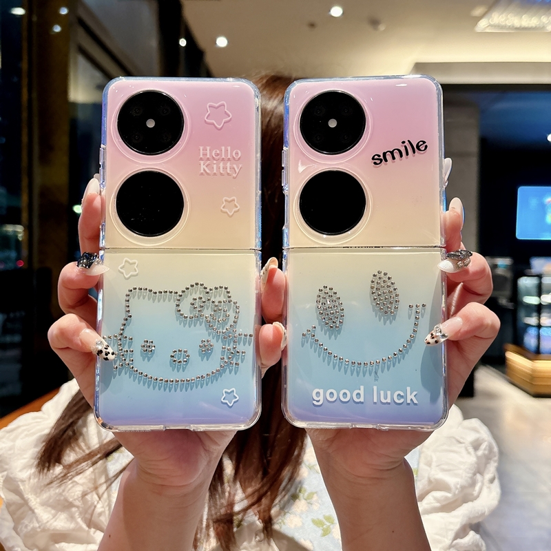 适用pockets手机壳立体水钻poket s保护套p50pocket华为pokect2宝盒p5o小折叠屏p5opocket可爱网红p0cket外壳