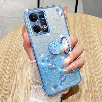 适用opporeno7闪粉手机壳