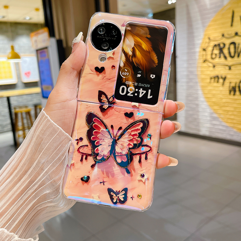 适用findn3flip手机壳蝴蝶手机壳