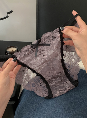 女士法式蕾丝性感勾人高级内裤女2026新款纯欲女生三角裤舒适透气