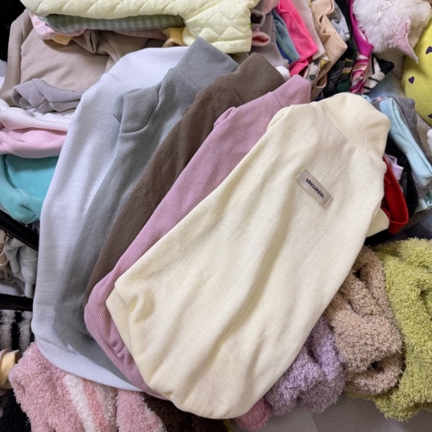 无毛猫衣服纯棉春秋打底纯色高领内搭弹力亲肤德文猫斯芬克斯衣服